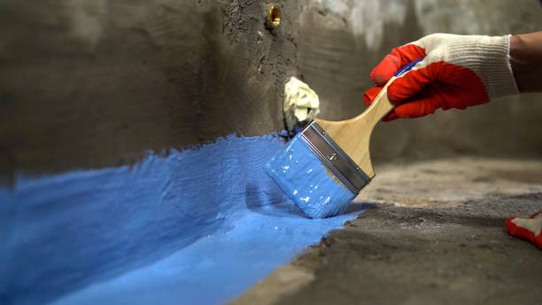Commercial Exterior Waterproofing project at a Baroda, MI business property by SJ Waterproofing Pros